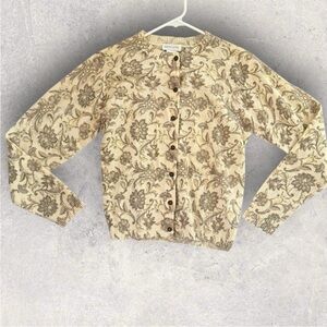 vintage pierre cardin Floral cardigans sweater Size 8